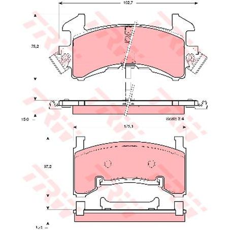 TRW — TRW Brake Pad Set — part number GDB1272