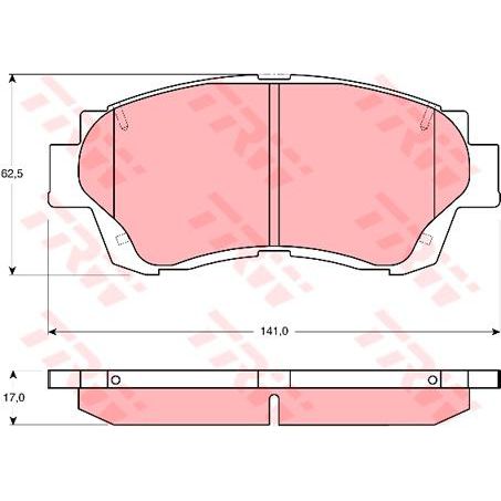 TRW — TRW Brake Pad Set — part number GDB3155