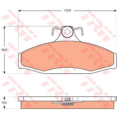 TRW — TRW Brake Pad Set (DB1088) — part number GDB7509