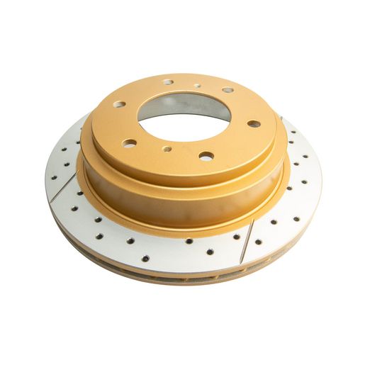 DBA Brakes — DBA Street Gold Cross-Drilled & Slotted Disc Brake Rotor — part number DBA661X