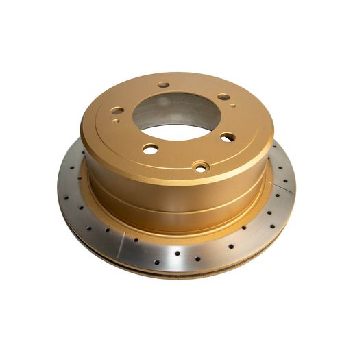 DBA Brakes — DBA Street Gold Cross-Drilled & Slotted Disc Brake Rotor — part number DBA791X