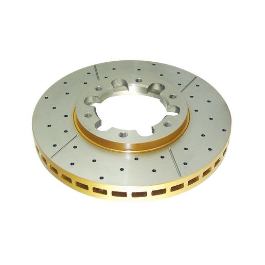DBA Brakes — DBA Street Gold Cross-Drilled & Slotted Disc Brake Rotor — part number DBA625X