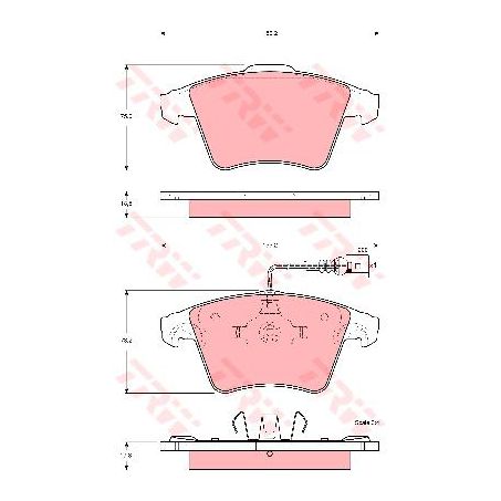TRW — TRW Brake Pads Set Inc. Wear Sensor (DB1947) — part number GDB1555