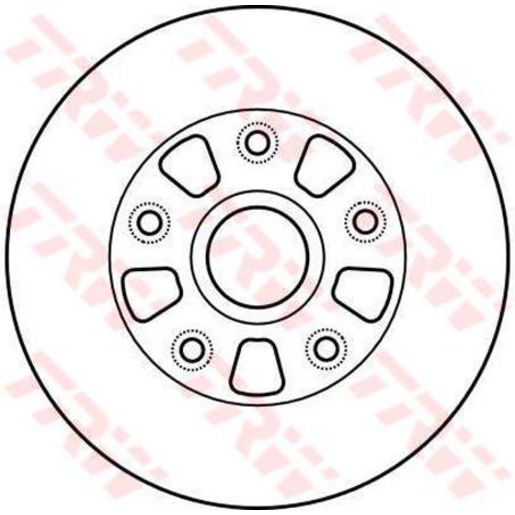 TRW — TRW Brake Rotor 255mm x 20 Min — part number DF4009S