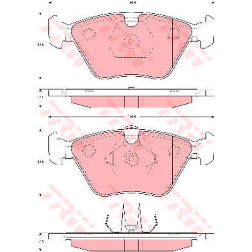 TRW — TRW Brake Pad Set (DB1242) — part number GDB1619