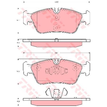 TRW — TRW Brake Pads Set (DB1833) — part number GDB1625