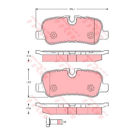 TRW — TRW Brake Pads Set (DB1781) — part number GDB1632