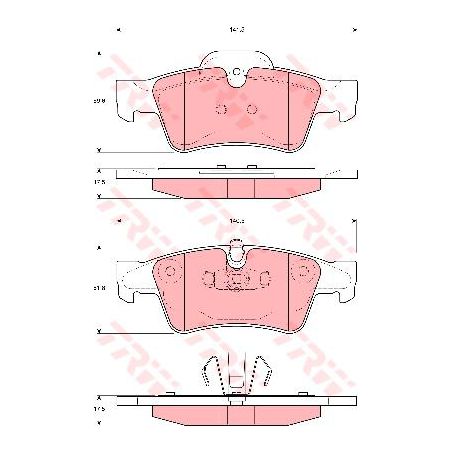 TRW — TRW Brake Pads Set (DB2049) — part number GDB1643