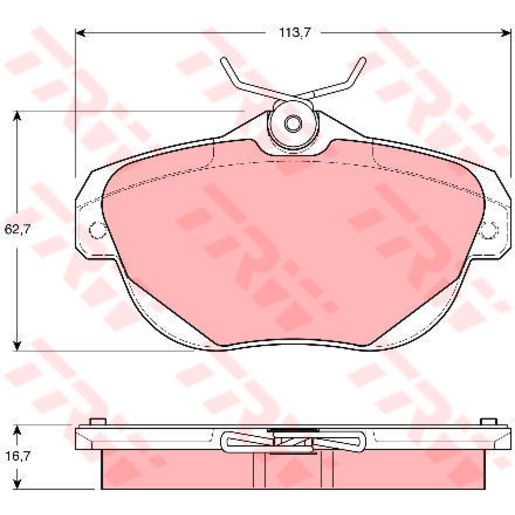 TRW — TRW Brake Pad Set — part number GDB1664