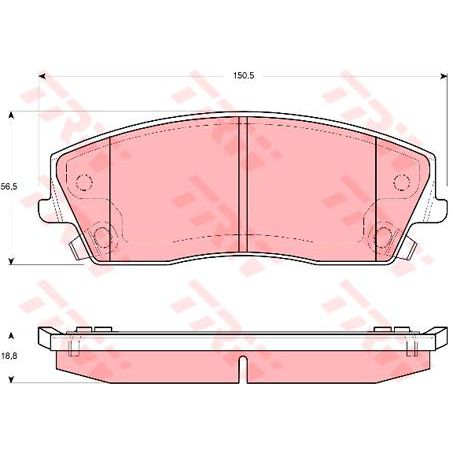 TRW — TRW Brake Pads Set — part number GDB4140