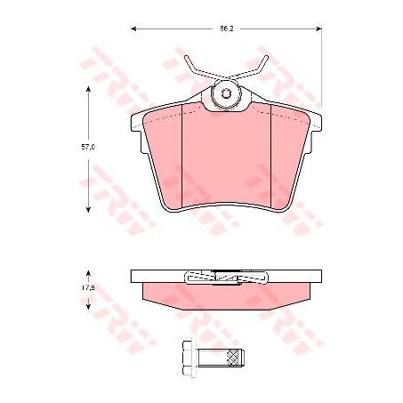 TRW — TRW Brake Pads Set (DB2023) — part number GDB1596