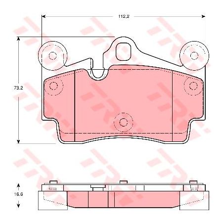 TRW — TRW Brake Pads Set (DB1677) — part number GDB1653