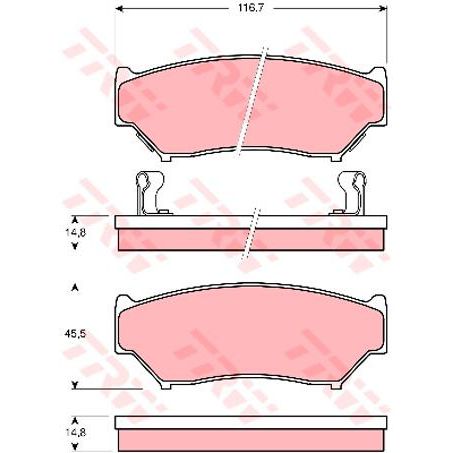 TRW — TRW Brake Pads Set — part number GDB3436