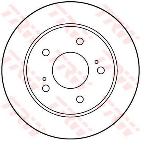 TRW — TRW Disc Brake Rotor 258mm x 8 Min — part number DF4001S