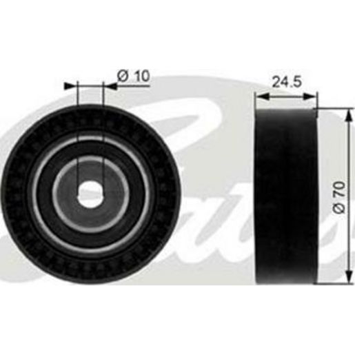 Gates — Gates Idler Pulley - Flat 70mm OD — part number 38071