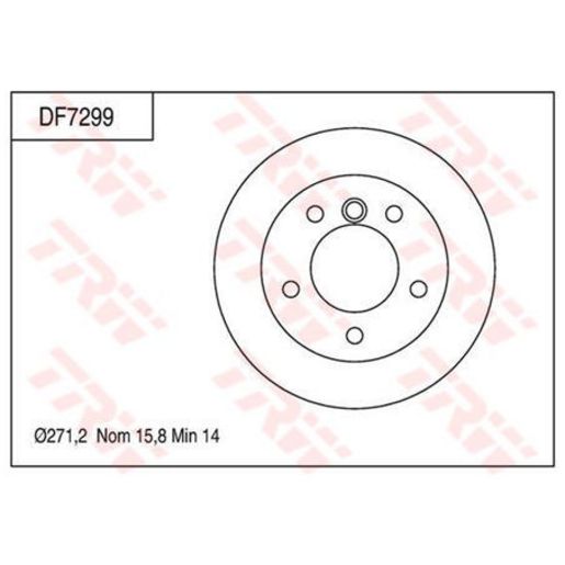 TRW — TRW Brake Rotor 271.2mm x 14 Min — part number DF7299S