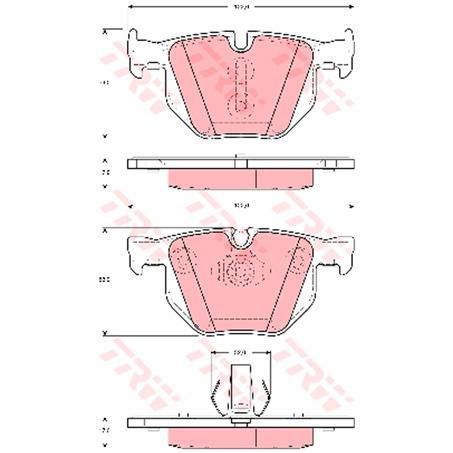 TRW — TRW Brake Pads Set (DB1694) — part number GDB1730