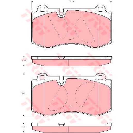 TRW — TRW Brake Pads Set — part number GDB1733