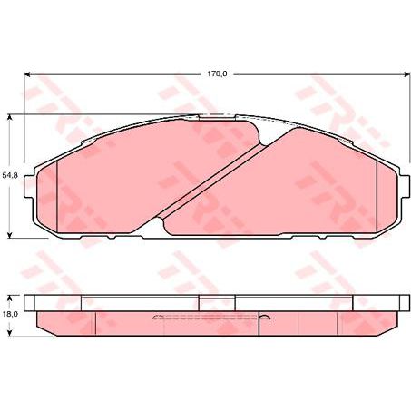TRW — TRW Brake Pad Set (DB1257) — part number GDB3394