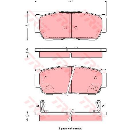 TRW — TRW Brake Pad Set (DB1673) — part number GDB3413