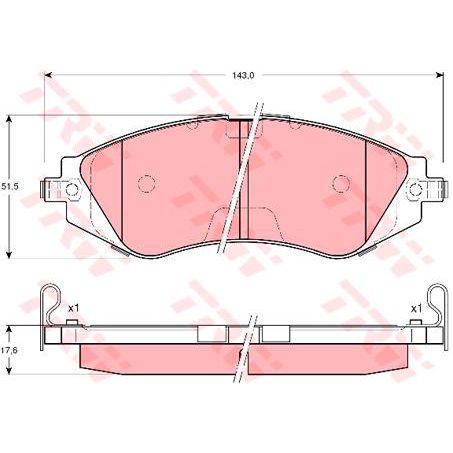 TRW — TRW DTEC Ceramic Brake Pads Set (DB1347) — part number GDB3171DT