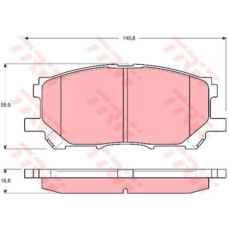 TRW — TRW DTEC Ceramic Brake Pads Set (DB1517) — part number GDB3338DT
