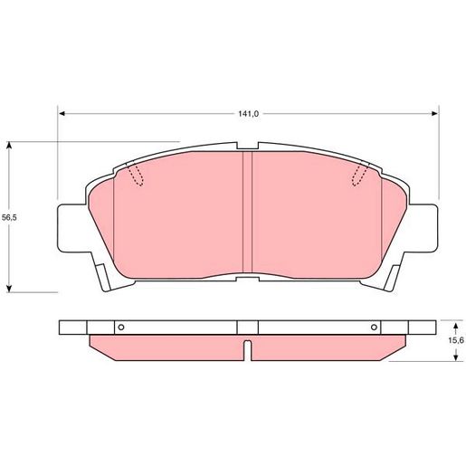 TRW — TRW DTEC Ceramic Brake Pads Set (DB1352) — part number GDB1145DT