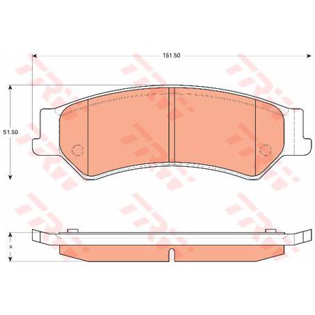 TRW — TRW Brake Pads Set (DB1675) — part number GDB7685
