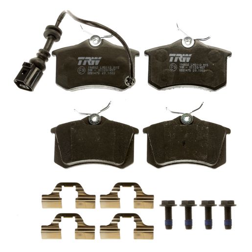 TRW — TRW Electric Blue EV Hybrid Brake Pad Set Inc. Wear Sensor (DB2383) — part number GDB1475