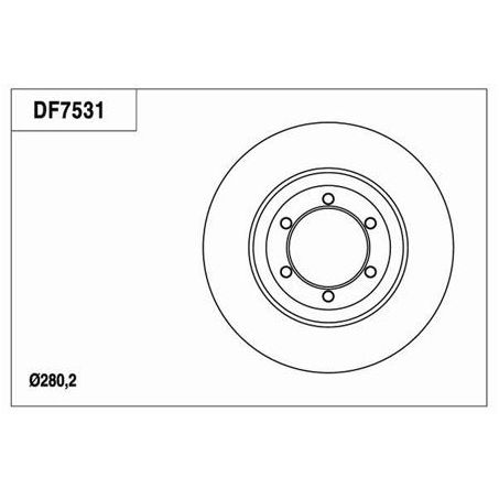TRW — TRW Disc Brake Rotor 280mm x 25.6 Min — part number DF7531S