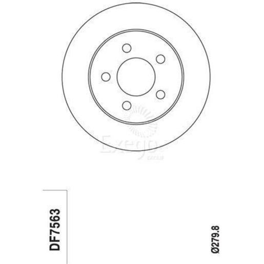TRW — TRW Disc Brake Rotor 280mm 22.7 Min — part number DF7563S