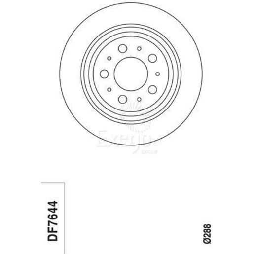TRW — TRW Disc Brake Rotor 288mm x 10 Min — part number DF7644S