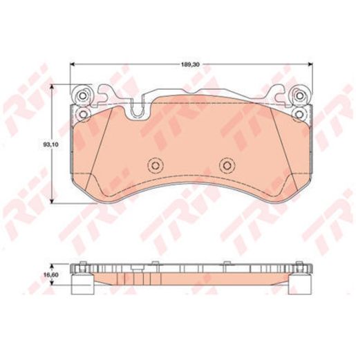 TRW — TRW Brake Pads Set — part number GDB1734