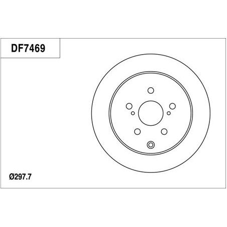 TRW — TRW Disc Brake Rotor 298mm x 8.5 Min — part number DF7469S