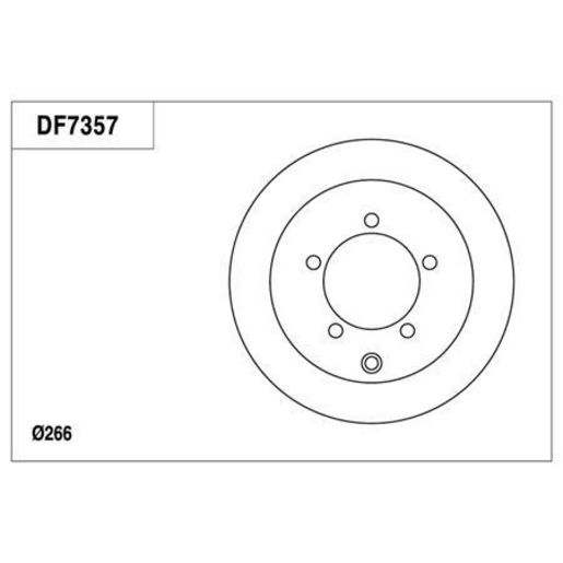 TRW — TRW Brake Rotor 266mm x 16.4 Min — part number DF7357S