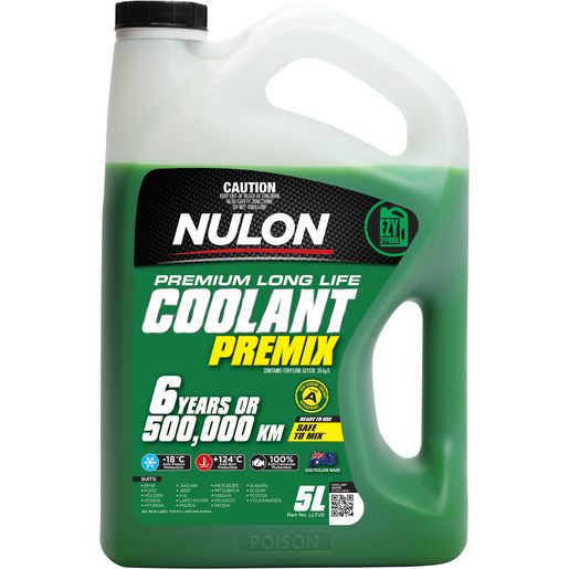 Nulon — Nulon Long Life Green Coolant Premix 5L — part number LLTU5