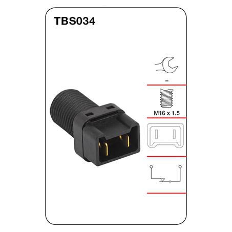 Tridon — Tridon Brake Light Switch — part number TBS034