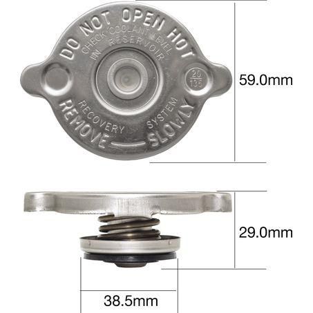 Tridon — Tridon Radiator Cap 20 Psi - 135 kPa Metal Bayonet — part number CA20135