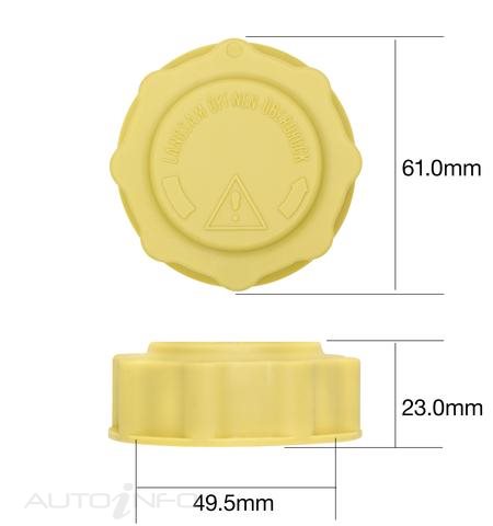Tridon — Tridon Expansion Tank Cap 18 Psi - 125 kPa Plastic Screw On — part number CE18125