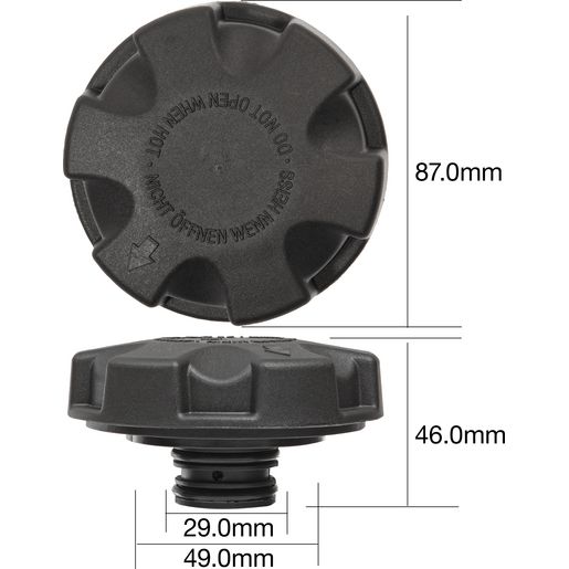 Tridon — Tridon Expansion Tank Cap 30 Psi - 200 kPa Plastic Screw On — part number DF30200