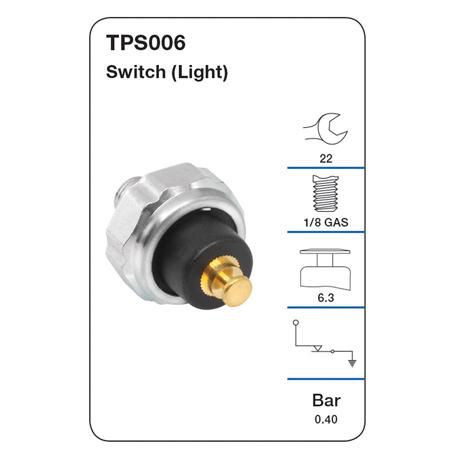 Tridon — Tridon Oil Pressure Switch — part number TPS006