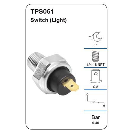 Tridon — Tridon Oil Pressure Switch — part number TPS061