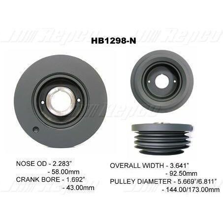 PBOND — Powerbond Harmonic Balancer — part number HB1298N