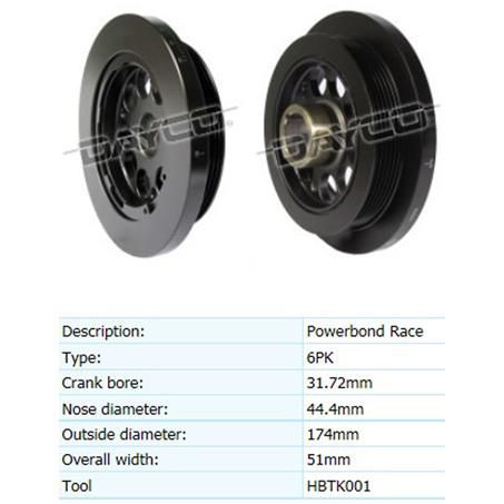 Powerbuilt Tools — Powerbond Harmonic Balancer & Belt Pulley Kit — part number PBU1157SS20