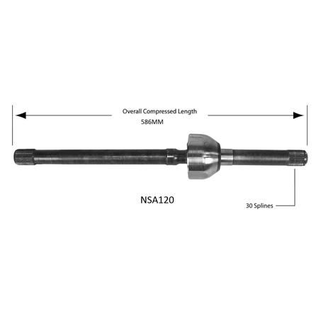 Repco — Repco Front Right CV Drive Shaft, Compressed Length: 586 mm — part number NSA120