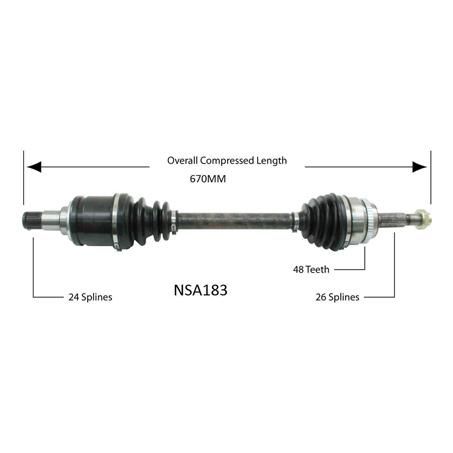 Repco — Repco CV Drive Shaft — part number NSA183