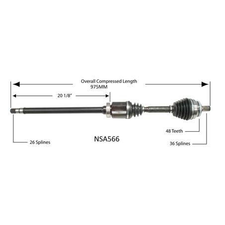Repco — Repco CV Driveshaft — part number NSA566