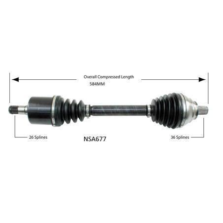 Repco — Repco Front Left CV Drive Shaft, Compressed Length: 578 mm — part number NSA677