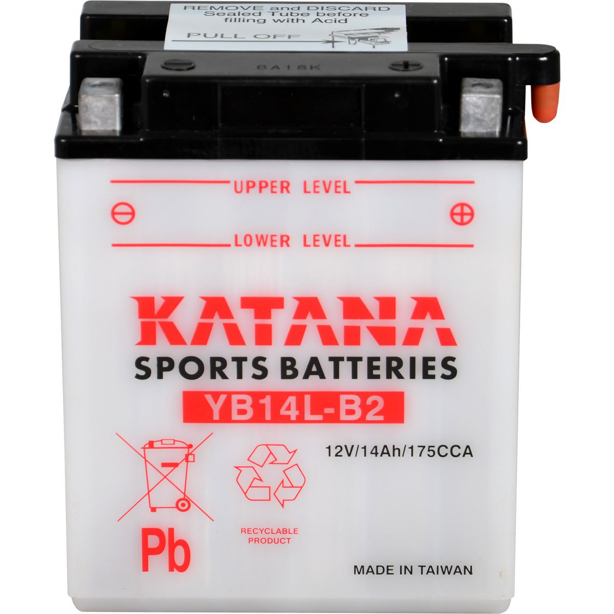 KATANA — Katana Motorcycle Battery - Premium Conventional — part number YB14L-B2