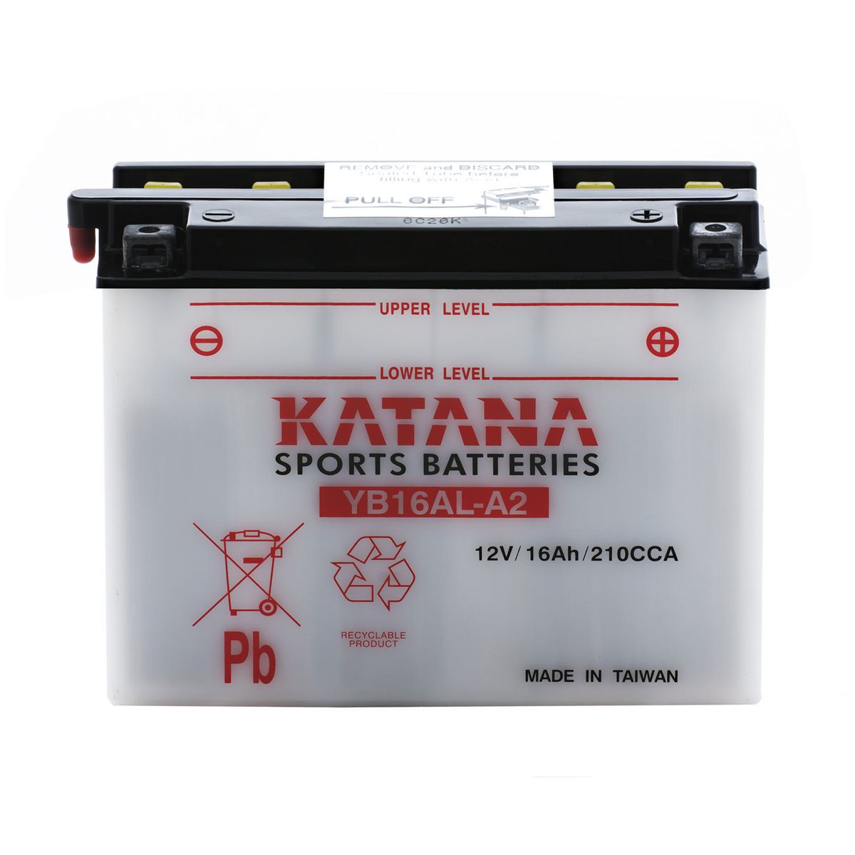 KATANA — Katana Motorcycle Battery - Premium Conventional — part number YB16AL-A2